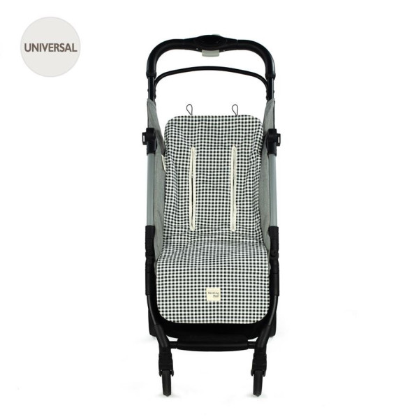 Colchoneta I Love Vichy Negro de Walking Mum