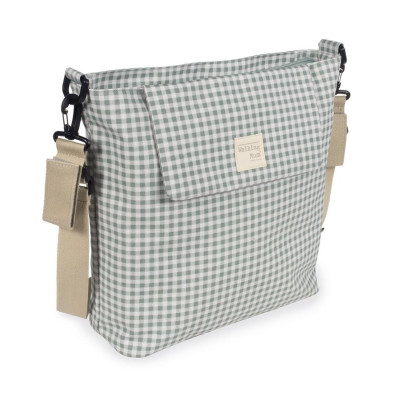 Bolso Canastilla I Love Vichy Verde de Walking Mum