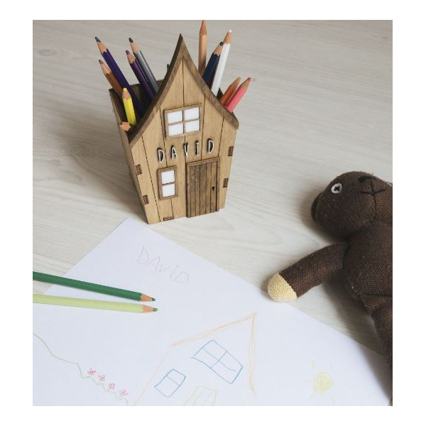 Portalápices Personalizado en Madera