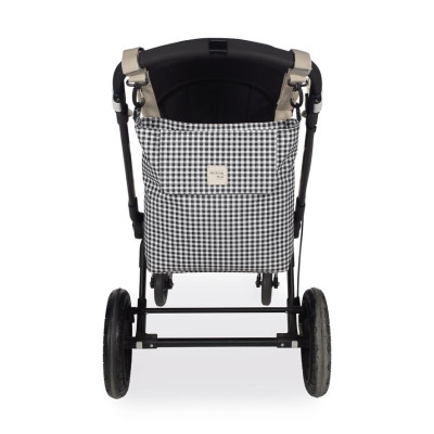 Bolso Canastilla I Love Vichy Negro de Walking Mum