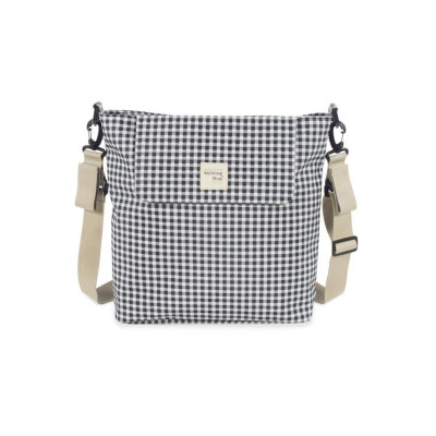 Bolso Canastilla I Love Vichy Negro de Walking Mum