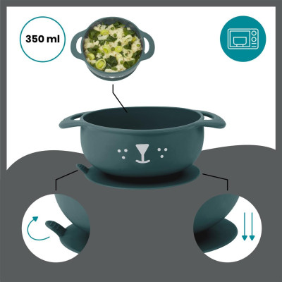 Kit Tast Isy Perro , Plato + Cuchara de Babymoov