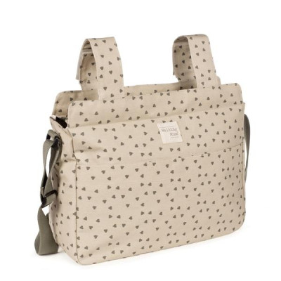 Bolsa Canastilla Corazones Poppy Musgo