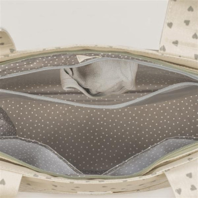 Bolsa Canastilla Corazones Poppy Musgo