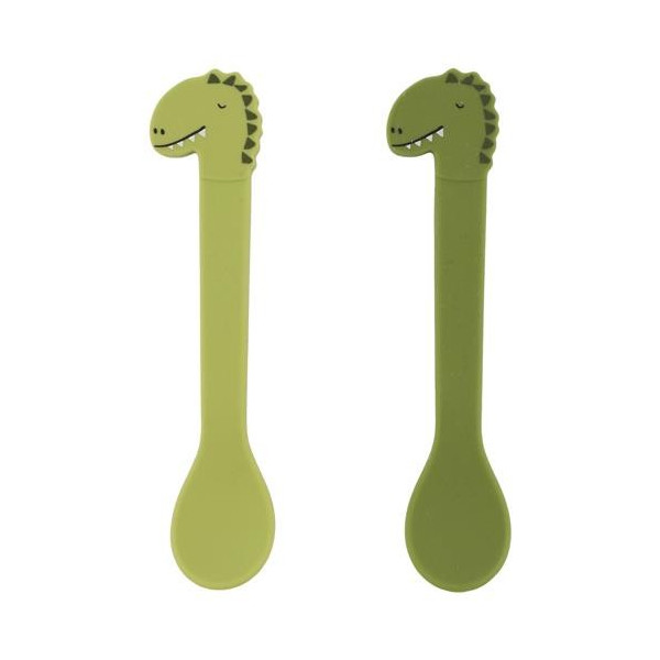 Pack 2 Cucharas Silicona Dino
