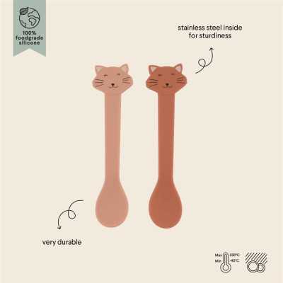 Pack 2 Cucharas Silicona Gato
