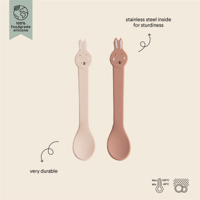Pack 2 Cucharas Silicona Conejo