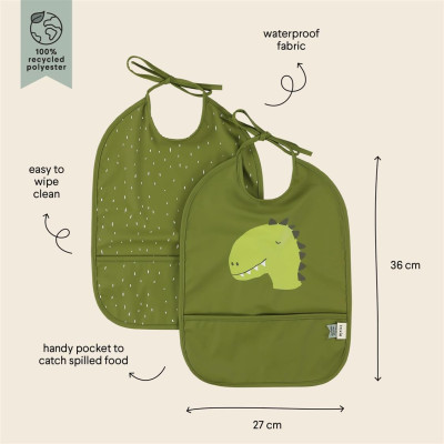 Pack 2 Baberos impermeables - Mr. Dino