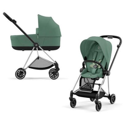 Cochecito Dos Piezas Mios Chasis Cromado con Detalles en Negro