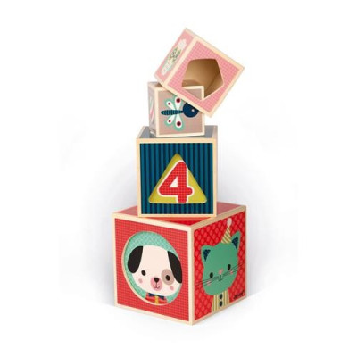 Baby Forest Pirámide De 6 Cubos (madera)-Janod