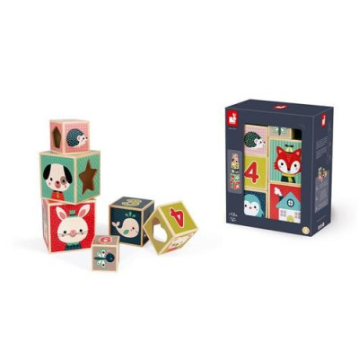 Baby Forest Pirámide De 6 Cubos (madera)-Janod