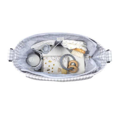 Bolsa Canastilla I Love Vichy Gris