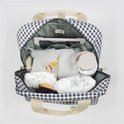 Mochila I Love Vichy Negro de Walking Mum