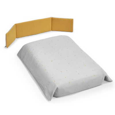 Cuna DOCO Sleeping Blanca 120 60 con textil y colchón
