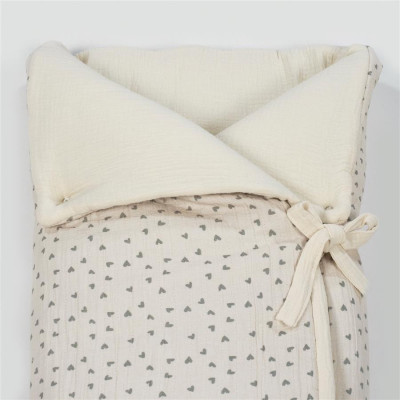 Arrullo/Manta corazones Poppy Musgo