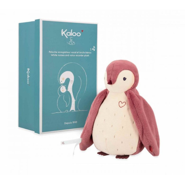 Pingüino Rosa con Ruidos Blancos y Grabadora De Voz Kaloo
