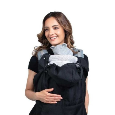 Cobertor porteo invierno Winter Cover Wombat Negro y Gris