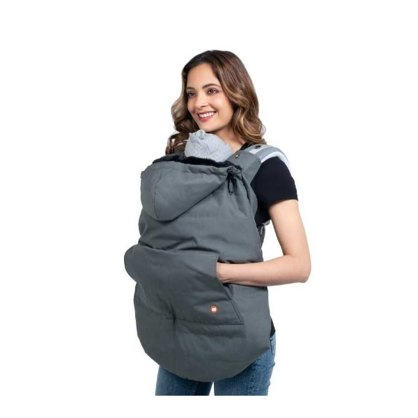Cobertor porteo invierno Winter Cover Wombat Gris y Negro