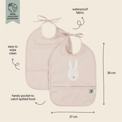 Pack 2 Baberos impermeables - Mrs. Rabbit
