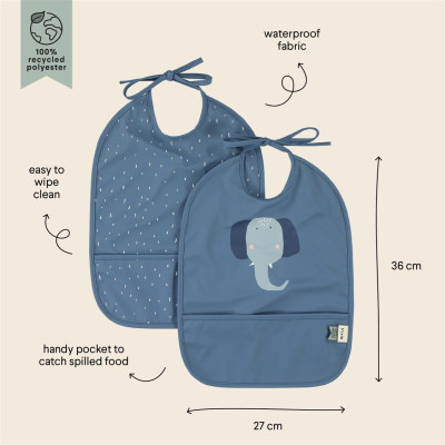 Pack 2 Baberos impermeables - Mrs. Elephant