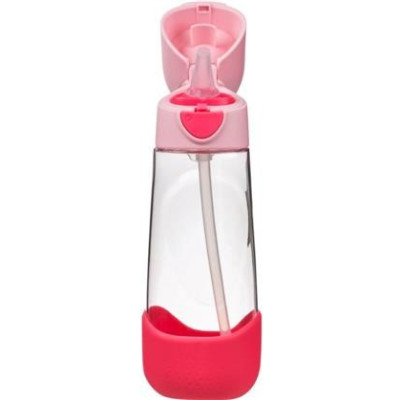 Botella tritán con pajita 600ml B.Box - Flamingo fizz