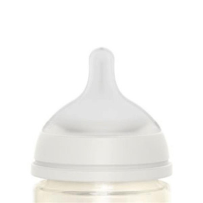 Biberón De Vidrio 120 ml Con Tetina Fisiológica 0+ Poetry Rosa