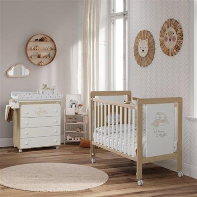 Cuna Happy Blanco-Madera Micuna