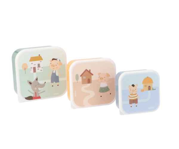 3 Cajas Almuerzo The Three Little Pigs