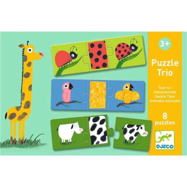 Educativos Puzzle Trío Animales Desnudos