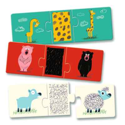 Educativos Puzzle Trío Animales Desnudos