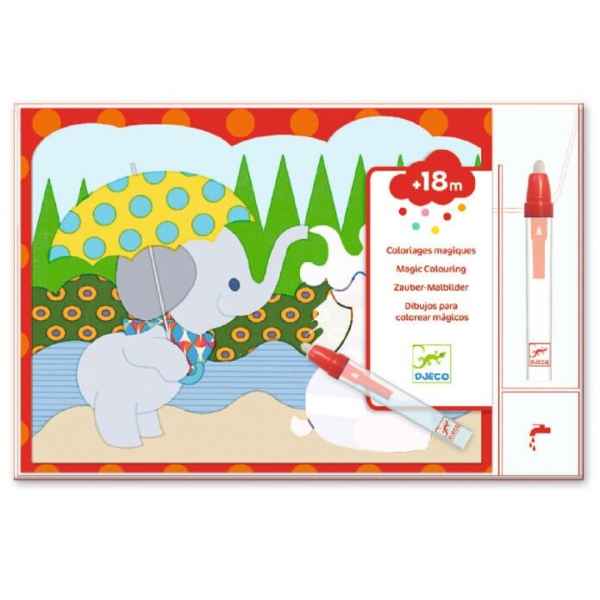 Dibujos para colorear mágicos, escondido afuera