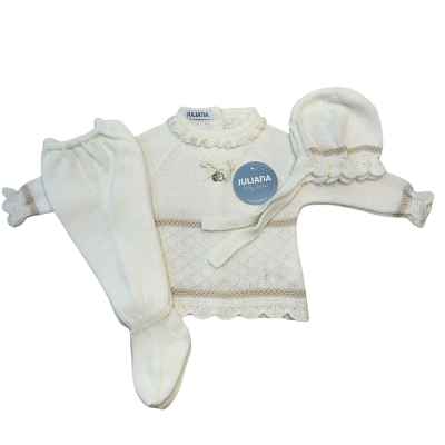 Conjunto 3 Piezas Rombos Vastas Crudo Crema