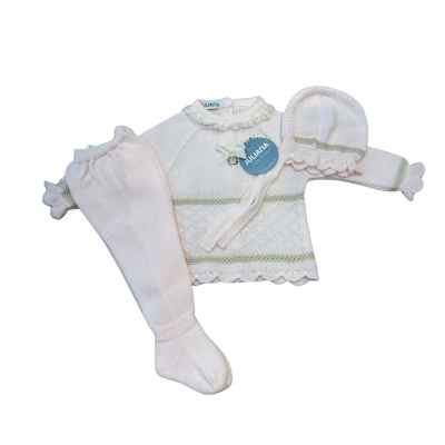 Conjunto 3 Piezas Rombos Vastas Rosa Crema