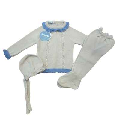 Conjunto 3 Piezas 2 Tachones Bodoques Crema Cielo 25565