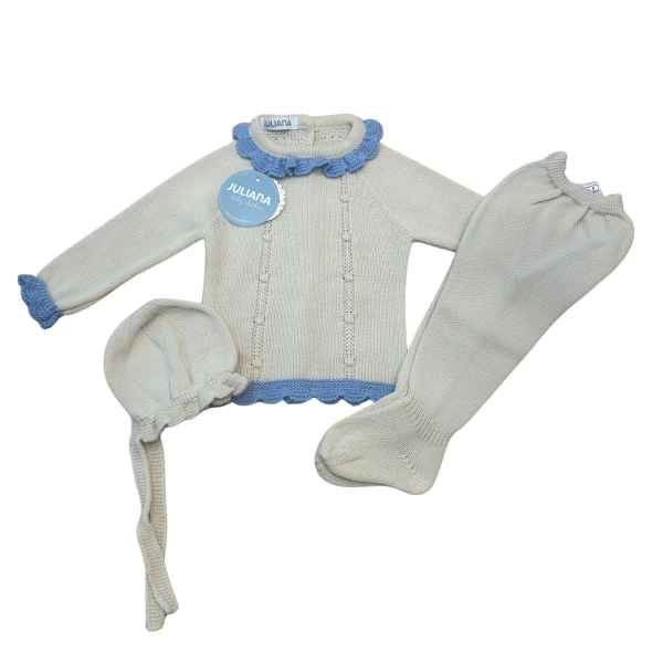Conjunto 3 Piezas 2 Tachones Bodoques Crema Cielo 25565