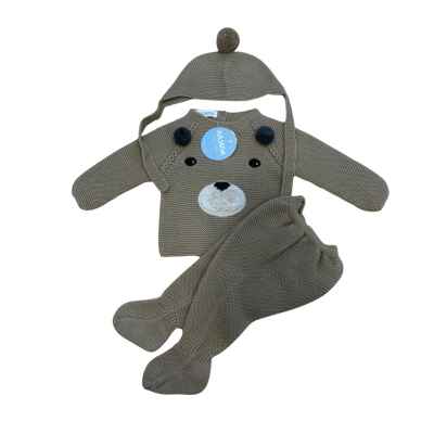 Conjunto 3 Piezas Cara Oso Tostado