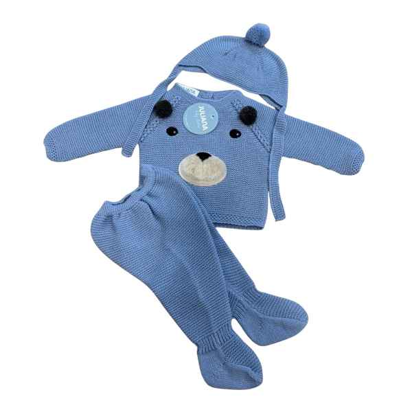 Conjunto 3 Piezas Cara Oso Cielo