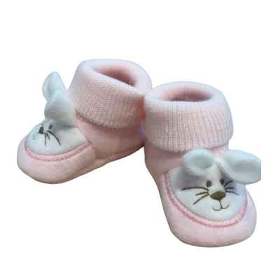 Botitas Bebe Conejito Rosa