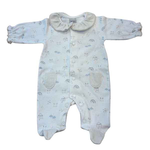 Pelele Con Cuello de Volante Cielo