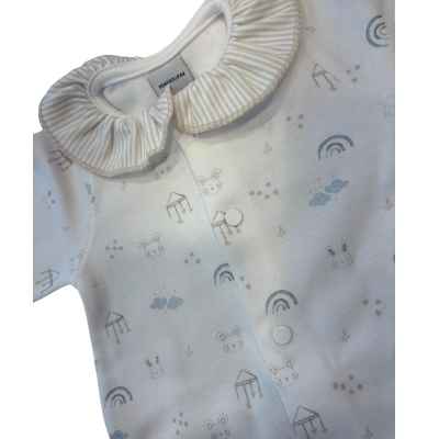 Pelele Con Cuello de Volante Cielo