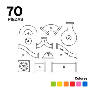 IMANIX Tobogán 70 Piezas