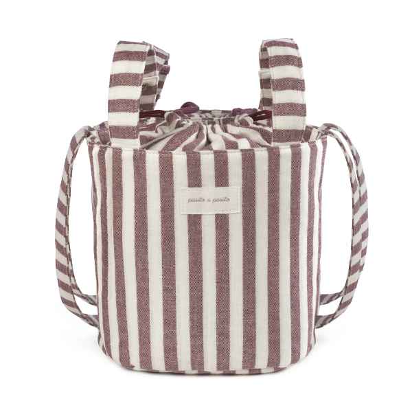 Bolsa Bucket Cherry Rayas