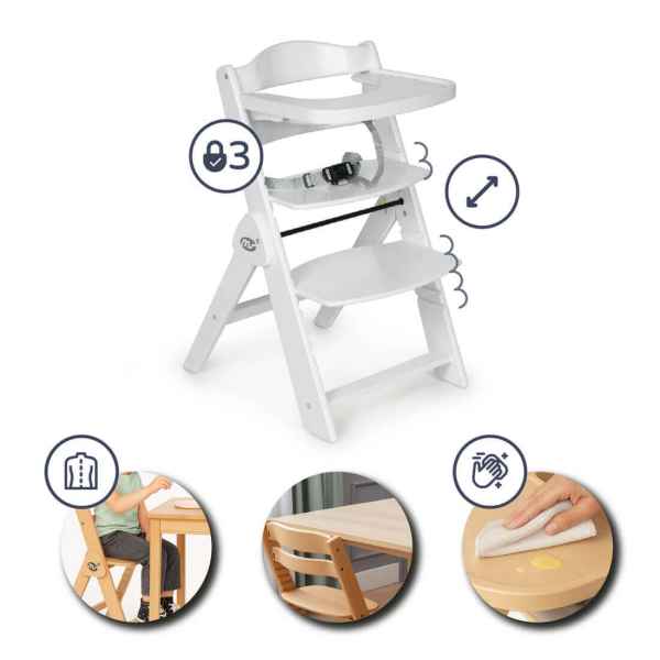 Trona evolutiva plegable Full plus Blanca + Cojin
