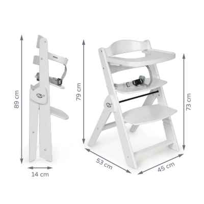 Trona evolutiva plegable Full plus Blanca + Cojin