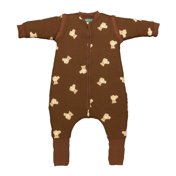 Pijama manta con mangas y calcetines antideslizantes - Teddy Mocca - TOG 1