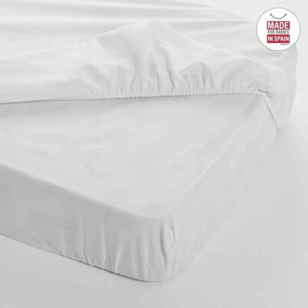 Sábana Bajera Ajustable Blanco 120x60