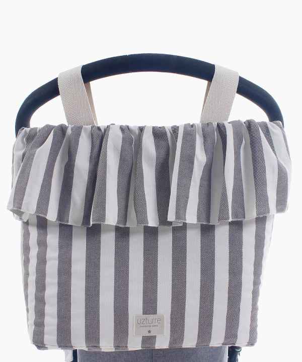 Bolso Talega Volante Raya Gris TVDO-Raya