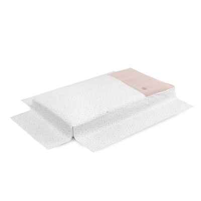 Colcha y Protector de Cuna de 120x60 Plumeti Rosa