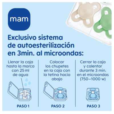 Pack Dos Chupetes Perfect Start 0-2 Meses Mam Neutro