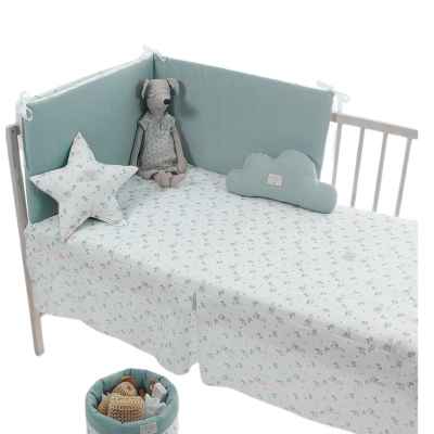 Colcha y Protector de Cuna de 120x60 Pablo Menta